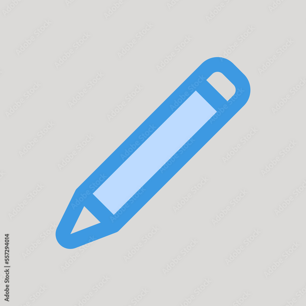 Pencil icon in blue style about user interface, use for website mobile app presentation Pencil icon in blue style about user interface, use for website mobile app presentation