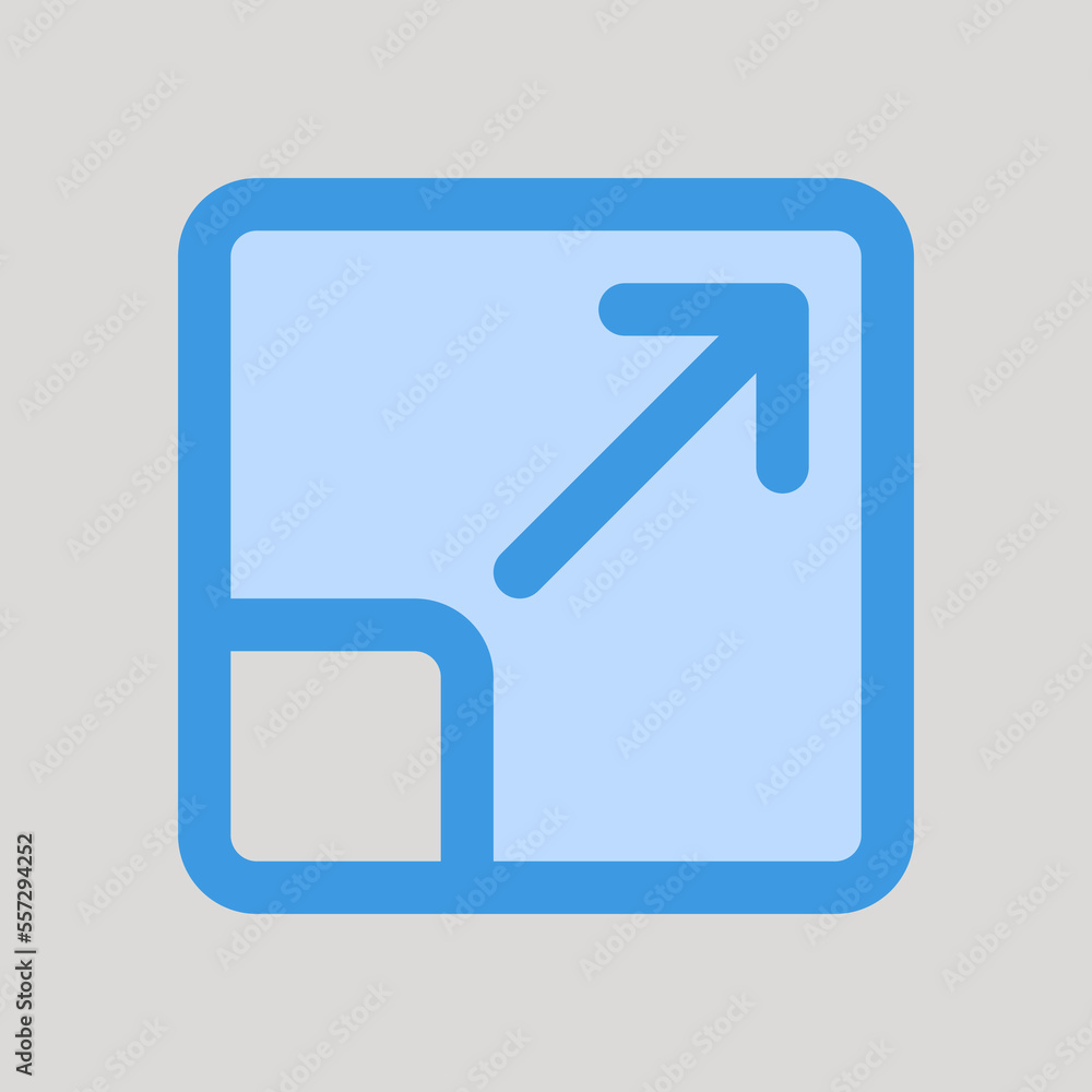 Maximize icon in blue style about user interface, use for website mobile app presentation Maximize icon in blue style about user interface, use for website mobile app presentation
