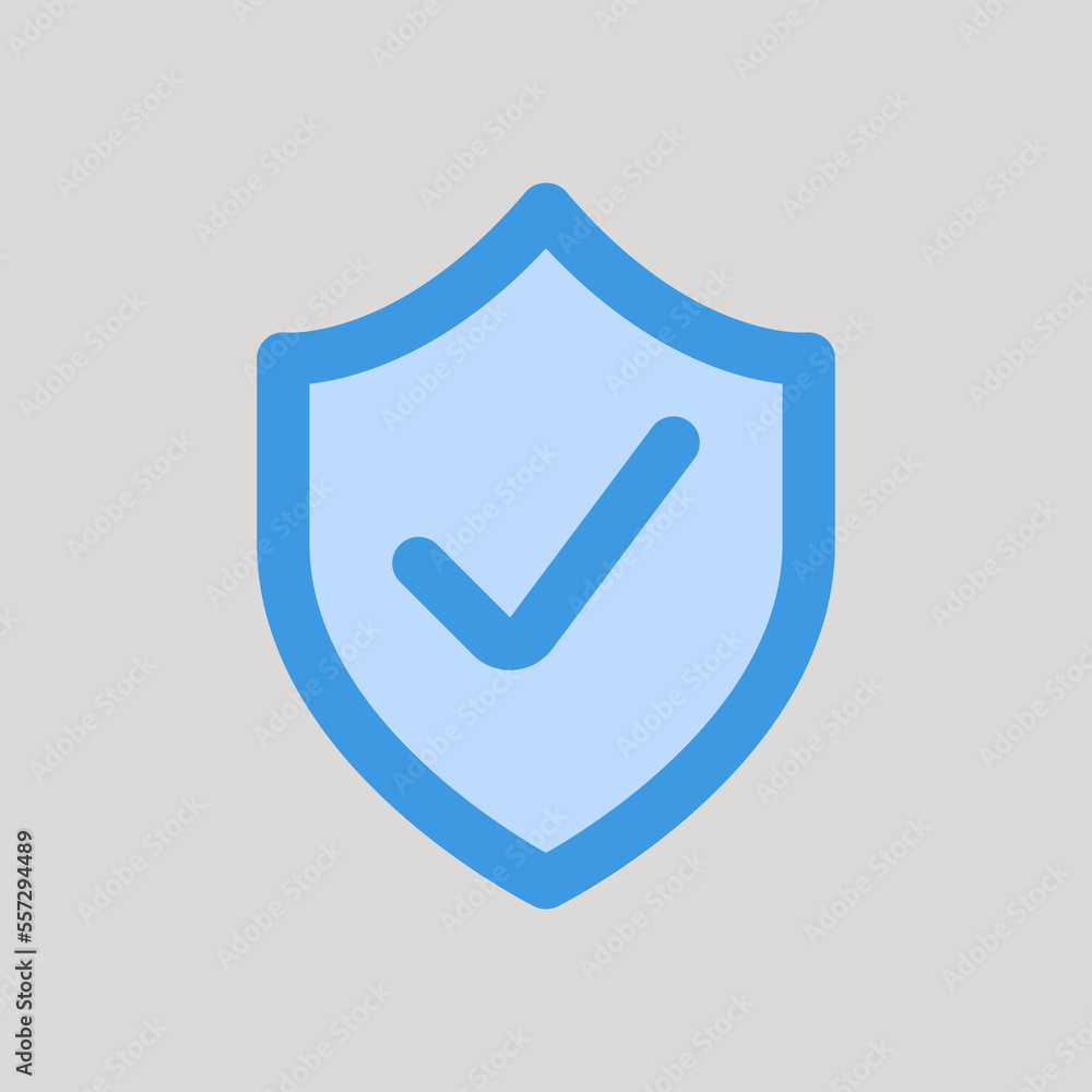Shield icon in blue style about user interface, use for website mobile app presentation Shield icon in blue style about user interface, use for website mobile app presentation