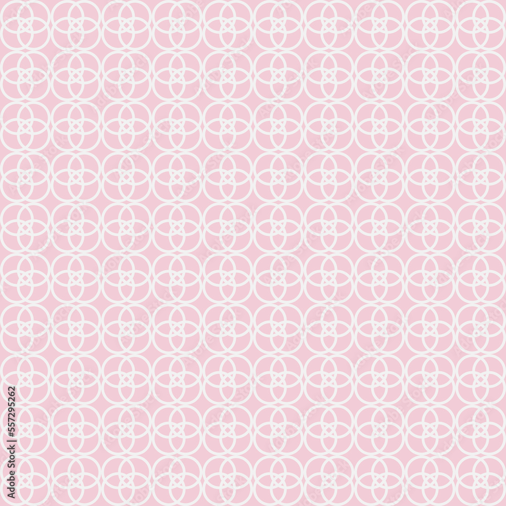 Seamless vector pattern. Line floral pattern seamless background flowers motif. Textile swatch. Modern lux Fabric design. Vector illustration. Abstract geometric texture. Light Pink White 10 eps Tile