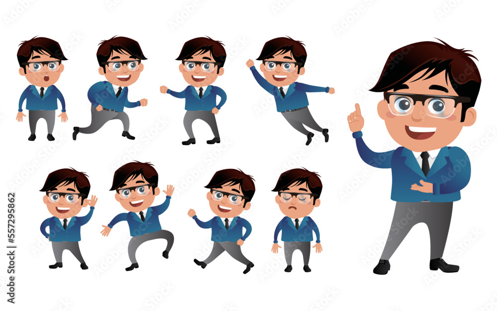 Business people with different poses Business people with different poses