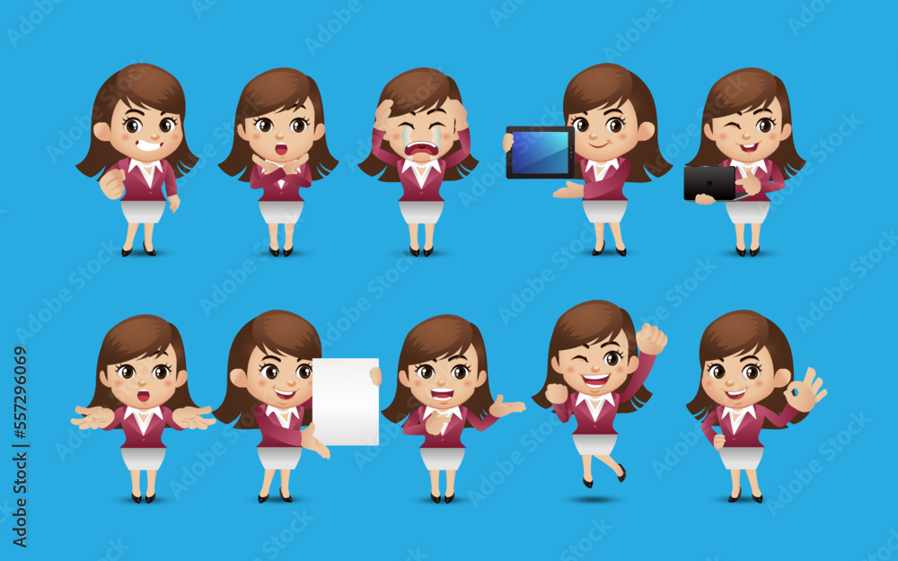 People with different poses. vector People with different poses. vector
