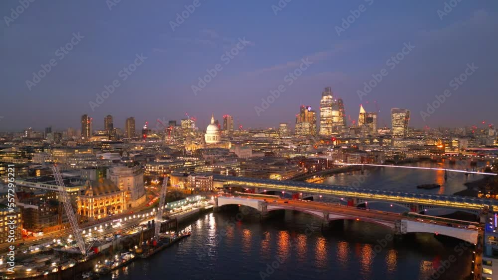 City of London in the evening - aerial view - travel photography City of London in the evening - aerial view - travel photography