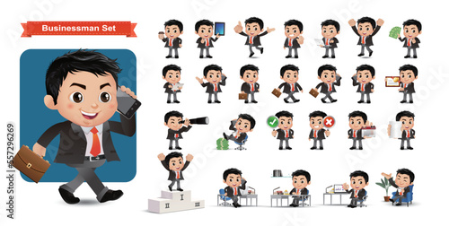 Business person Set. office workers 
