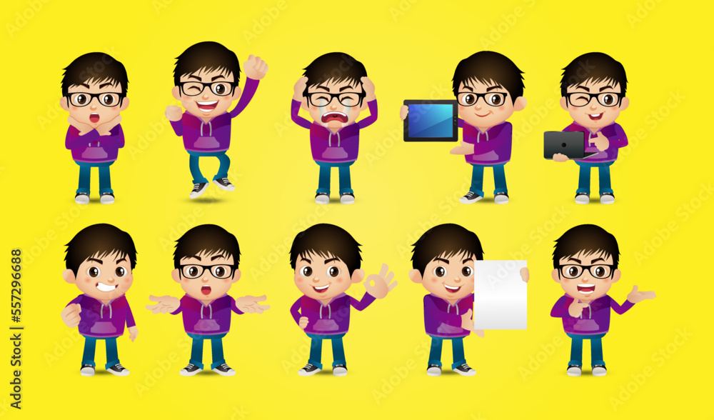 people with different poses. vector people with different poses. vector
