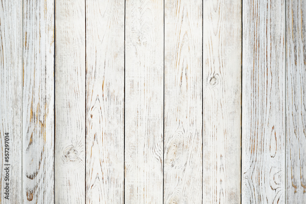 Fototapeta premium Texture of wooden surface as background, top view