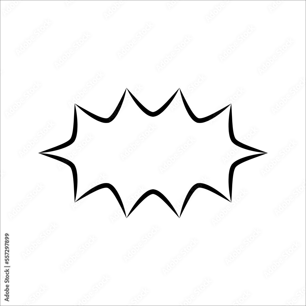 Comic Speech Bubble icon. Vector Illustration for Comics Book on white background Comic Speech Bubble icon. Vector Illustration for Comics Book on white background