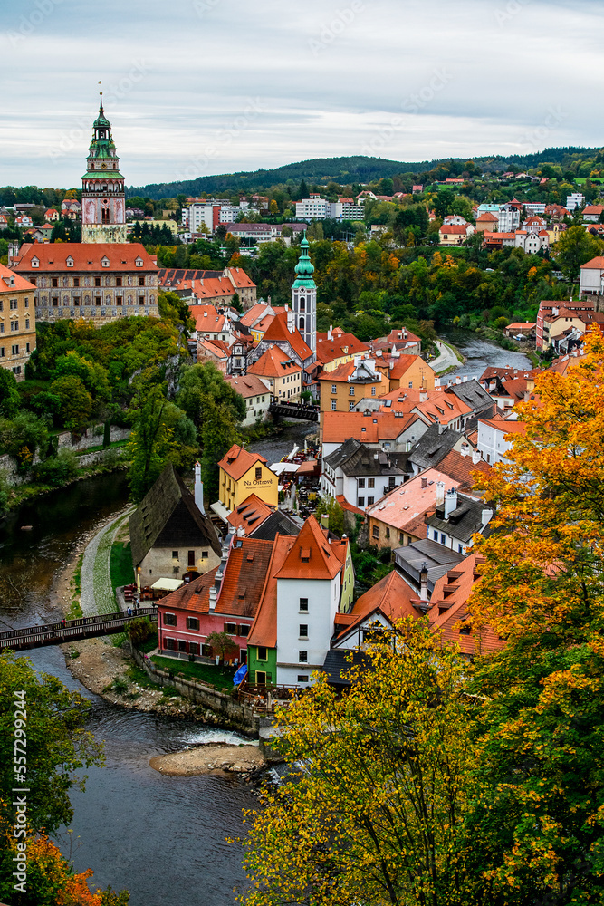 a beautiful old town with castles and churches