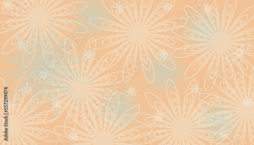 winter background on a light pink background snowflakes patterns blue spots