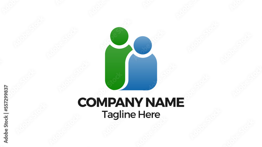 People logo. Human vector logo template. fit for business, community, teamwork, social, and non-profit logo.