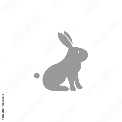 cute rabit cartoon logo design