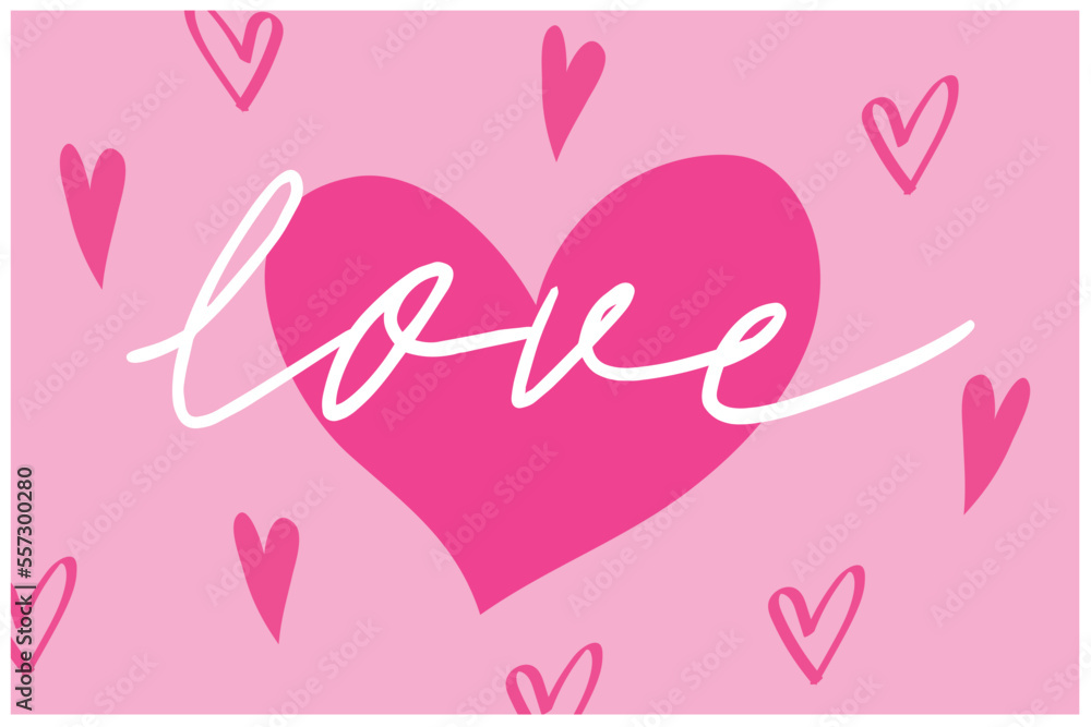 Love typography vector illustration. Love and valentine concept