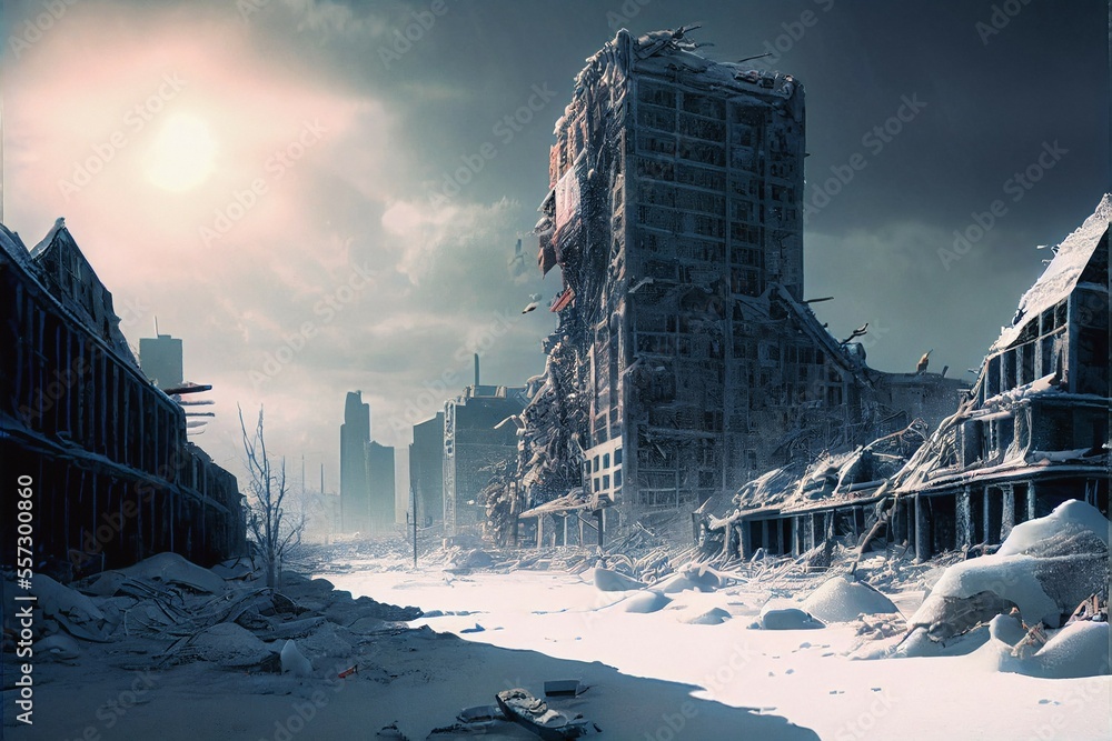 future destroyed city