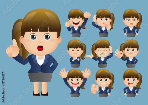 Cute Set - Set of business people 