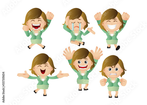 Cute Set - Set of business people 