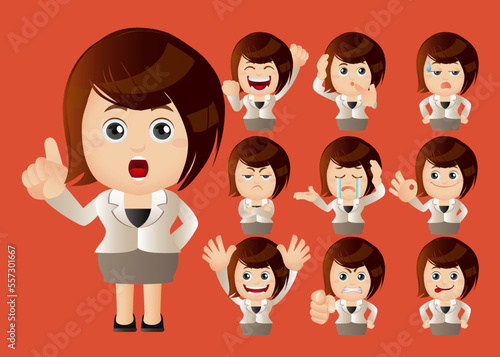 Cute Set - Set of business people 