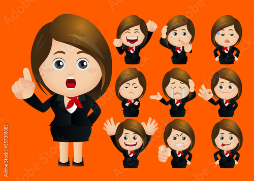 Cute Set - Set of business people 