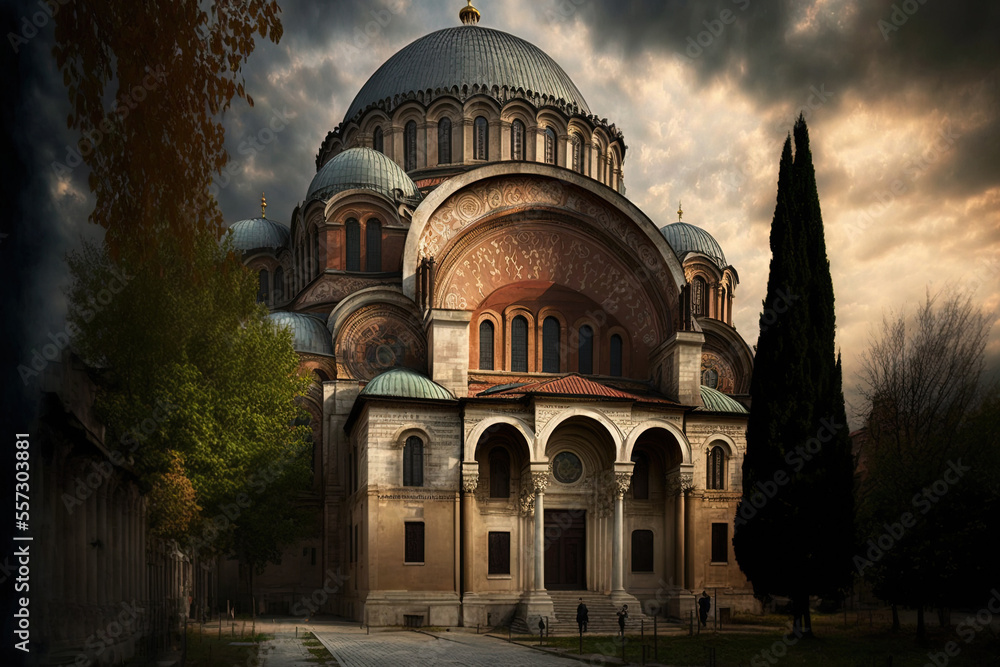 Istanbul, Turkey's Orthodox Patriarchal Church of Saint George. Generative AI