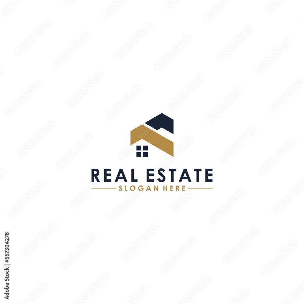 simple real estate logo template in white backgro simple real estate logo template in white backgro