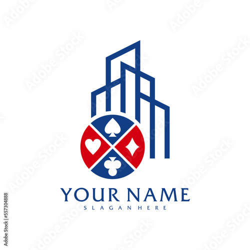 City Poker logo vector template, Creative Poker logo design concepts