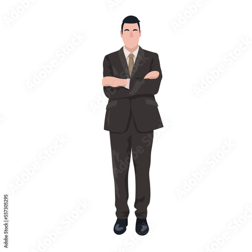 Handsome businessman on white background