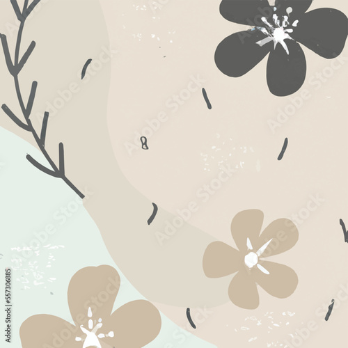 A creative illustration of an abstract floral wallpaper