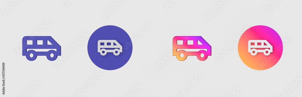 Shuttle Bus isolated on background, sign, icon, symbol, 3d rendering. Shuttle Bus isolated on background, sign, icon, symbol, 3d rendering.