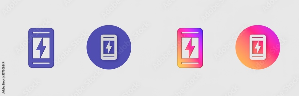 Smartphone, Charge, Energy, Battery isolated on background, sign, icon, symbol, 3d rendering. Smartphone, Charge, Energy, Battery isolated on background, sign, icon, symbol, 3d rendering.