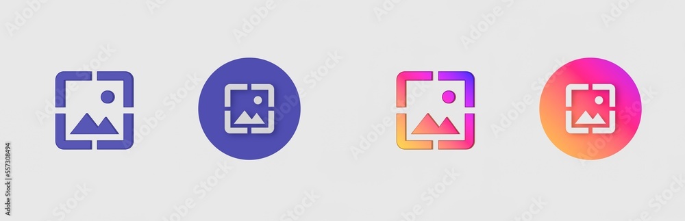 Photo, Gallery, image isolated on background, sign, icon, symbol, 3d rendering. Photo, Gallery, image isolated on background, sign, icon, symbol, 3d rendering.