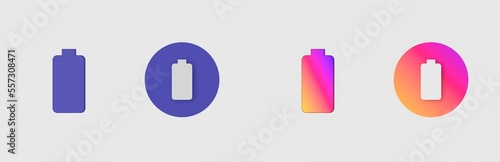Smartphone, Charge, Energy, Battery isolated on background, sign, icon, symbol, 3d rendering.