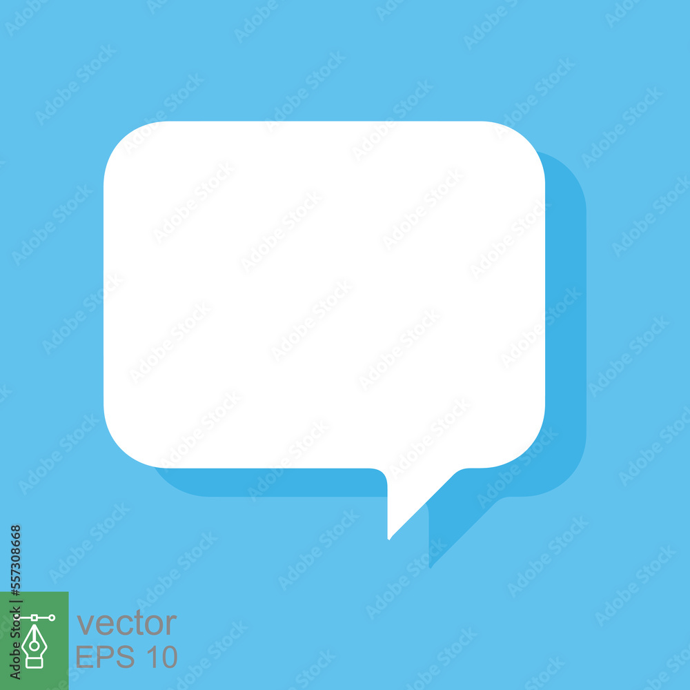 White blank speech bubbles, thinking balloon on blue background. Cloud chat with shadow icon isolated, flat message symbol, communication concept. Vector Illustration. EPS 10. White blank speech bubbles, thinking balloon on blue background. Cloud chat with shadow icon isolated, flat message symbol, communication concept. Vector Illustration. EPS 10.