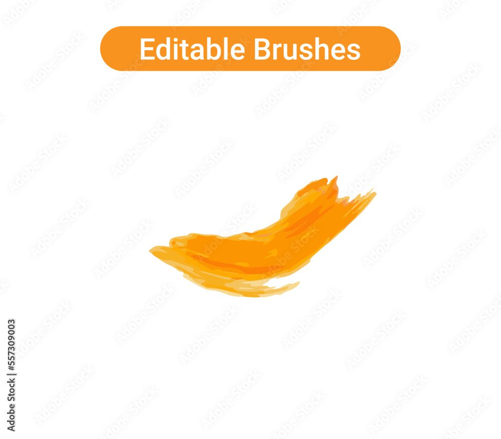 Brush strokes isolated. Editable brush arts Brush strokes isolated. Editable brush arts