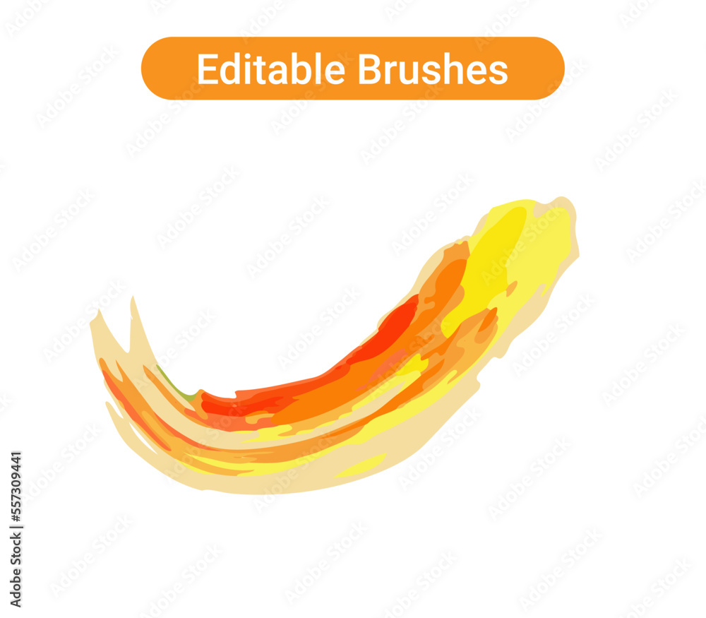 Brush strokes isolated. Editable brush arts Brush strokes isolated. Editable brush arts
