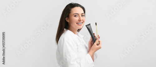 Beautiful young woman with ...