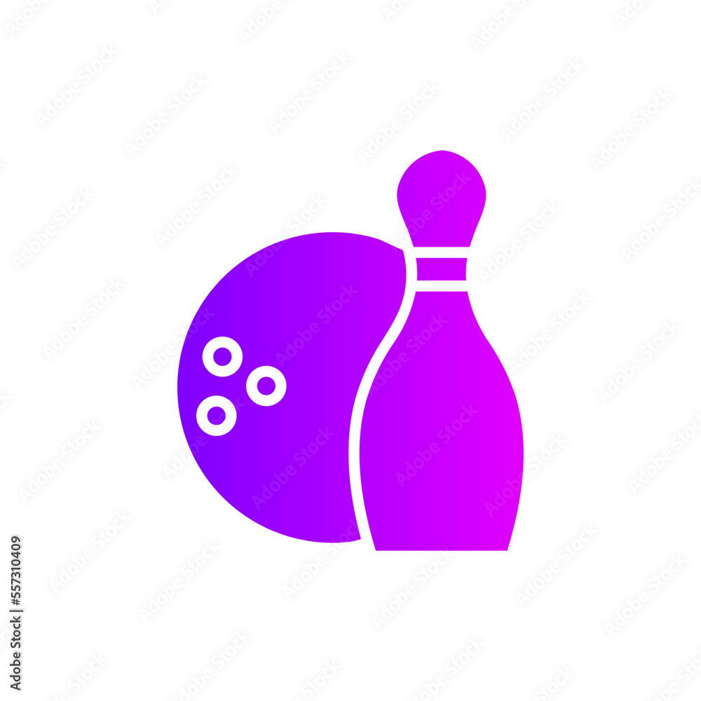 bowling gradient icon bowling gradient icon