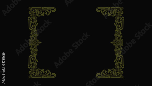 Luxury classic style engraved frame vector design, color editable