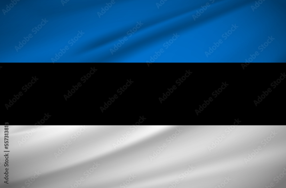 Realistic Estonia flag design background vector. Estonia Independence Day design Realistic Estonia flag design background vector. Estonia Independence Day design