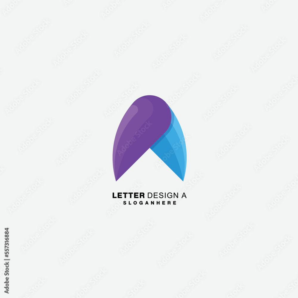 letter design a gradient color logo letter design a gradient color logo