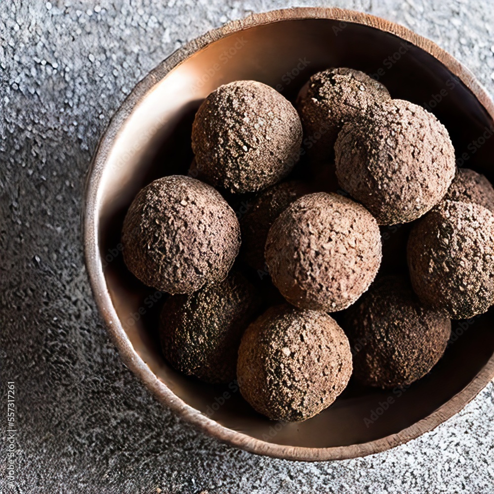 chocolate truffles in a bowl chocolate truffles in a bowl
