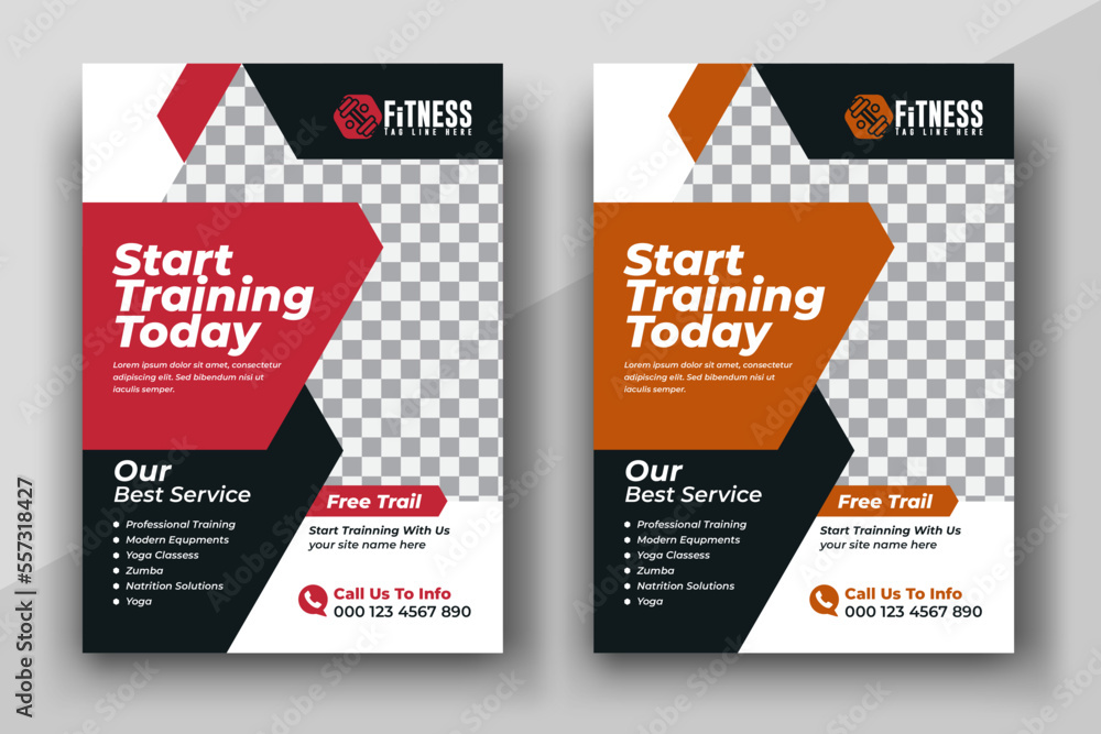 Gym / Fitness Flyer Template Graphic by Hiumorfaruk0909 · Creative Fabrica