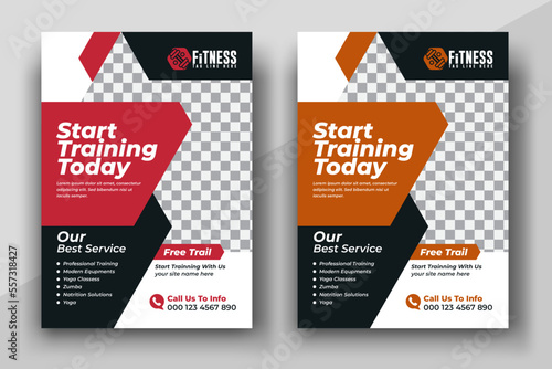 Fitness Flyer - Gym Flyer Templates,creative clean fitness flyer template,Gym Flyer Brochure Template Design