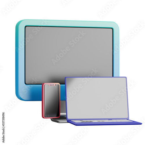 laptop with blank screen