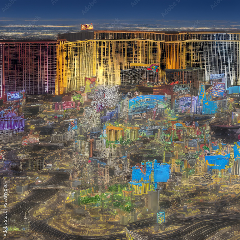 Fototapeta premium Natural environment Las Vegas United States geometric illustration 