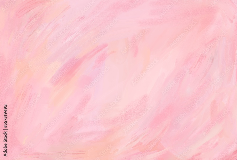 Pink Brushed Painting Texture Background Valentine's Day Art