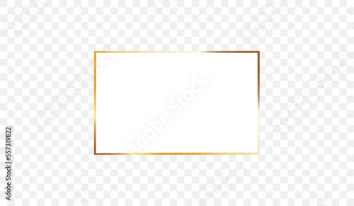 Gold frame vector. Gold frame on white background. Stylish vector invitation gold frame