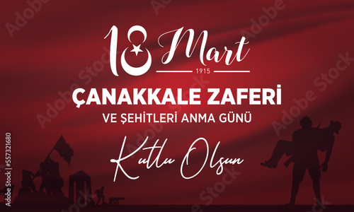 18 March, Canakkale Victory Day and martyrs Memorial Day Turkey celebration card