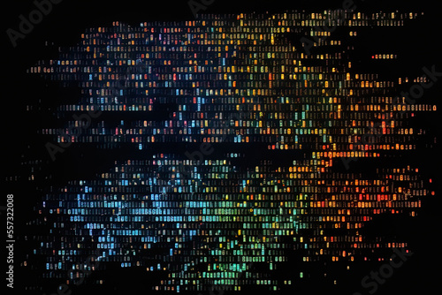 Software developer programming code screen of software developer abstract computer script code. Generative AI photo