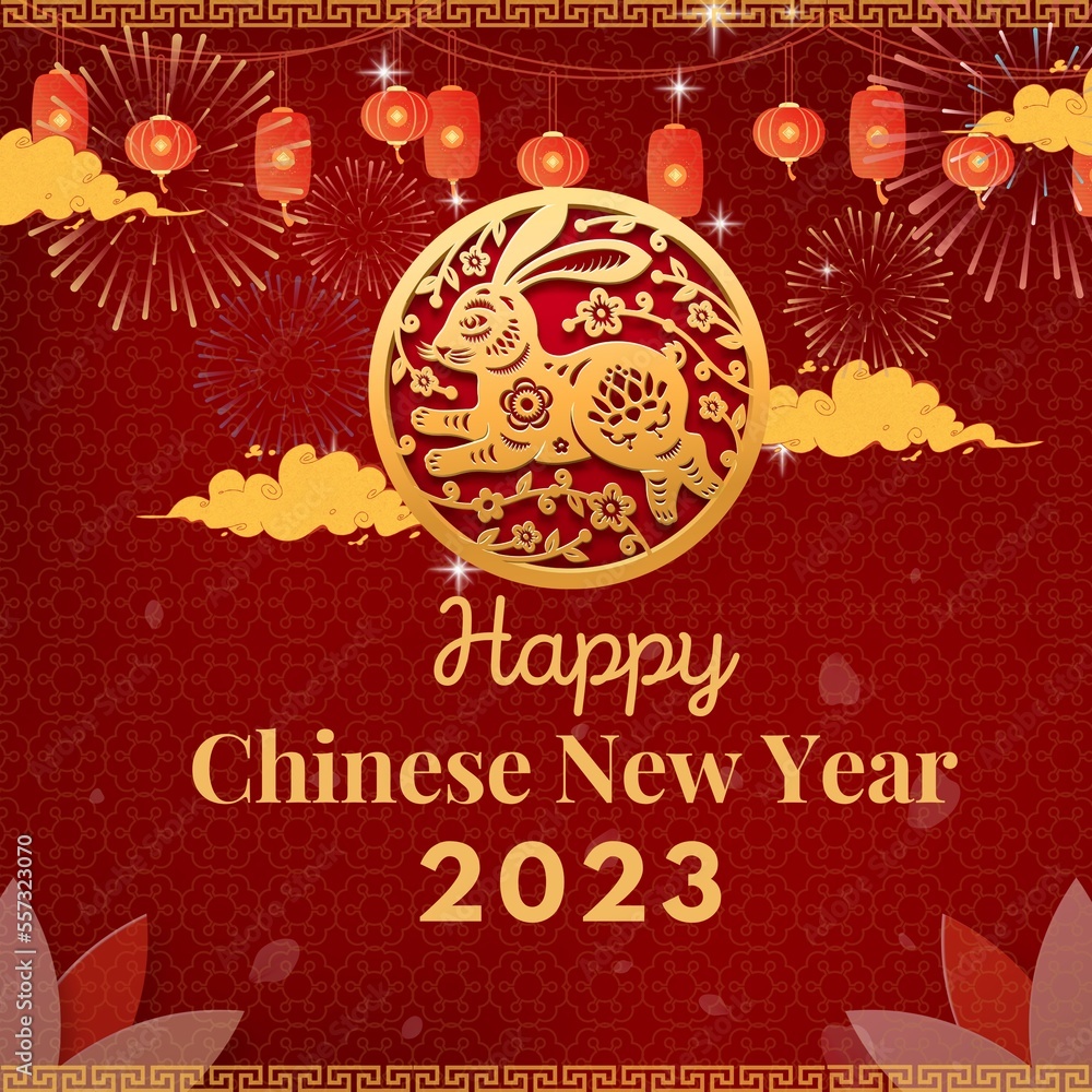 Happy Lunar New Year 2023 Poster Instagram Template