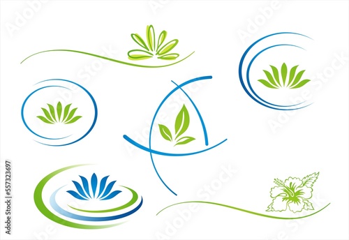 water lily , Buddha , Eco friendly business logo design, India 