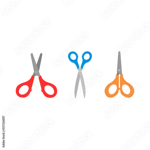 Scissors for sewing isolated on white background. Scissors vector. scissors set isolated on white background. Perfect for coloring book, textiles, icon, web, painting, books, t-shirt print.